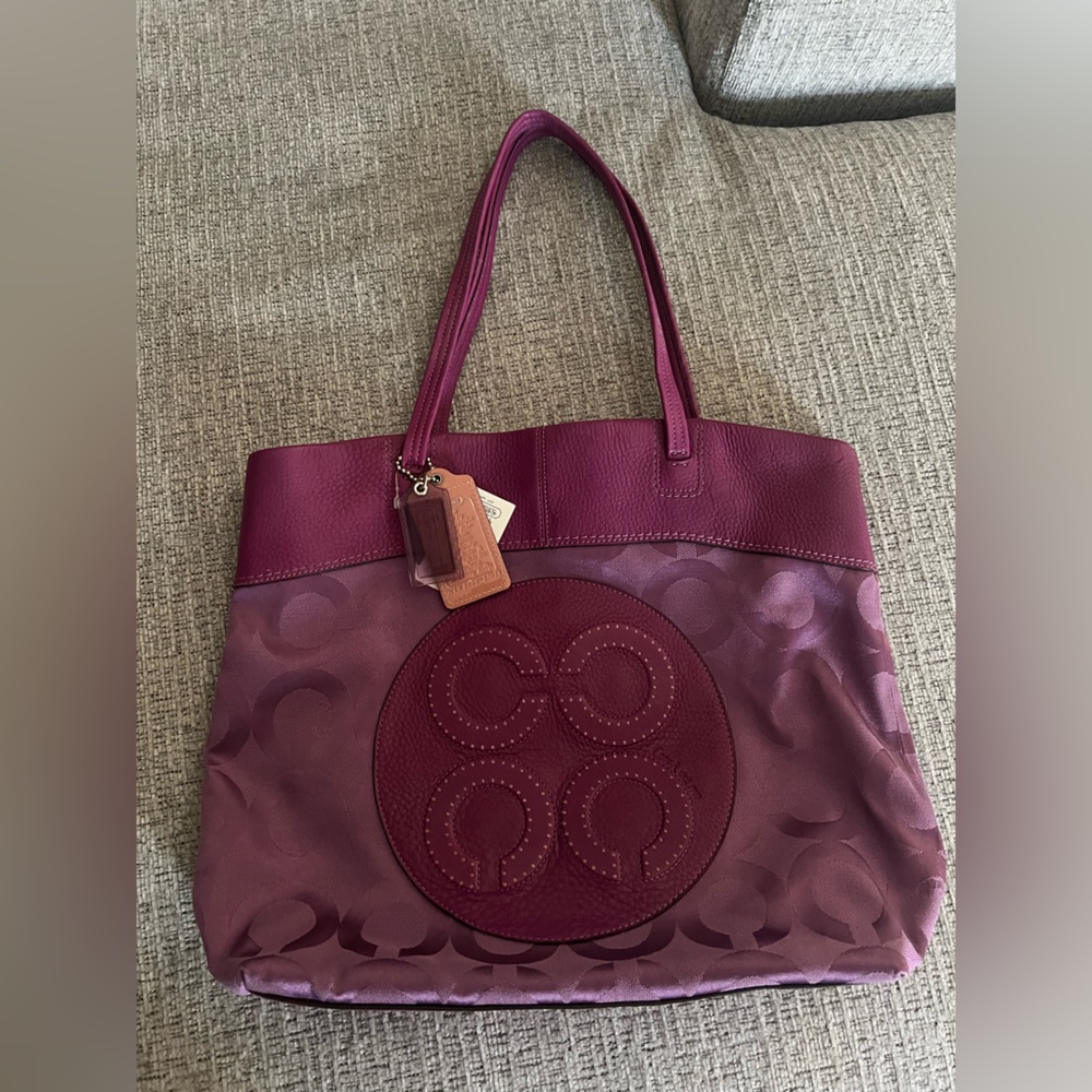 Coach Julia Elegant Purple Tote Bag